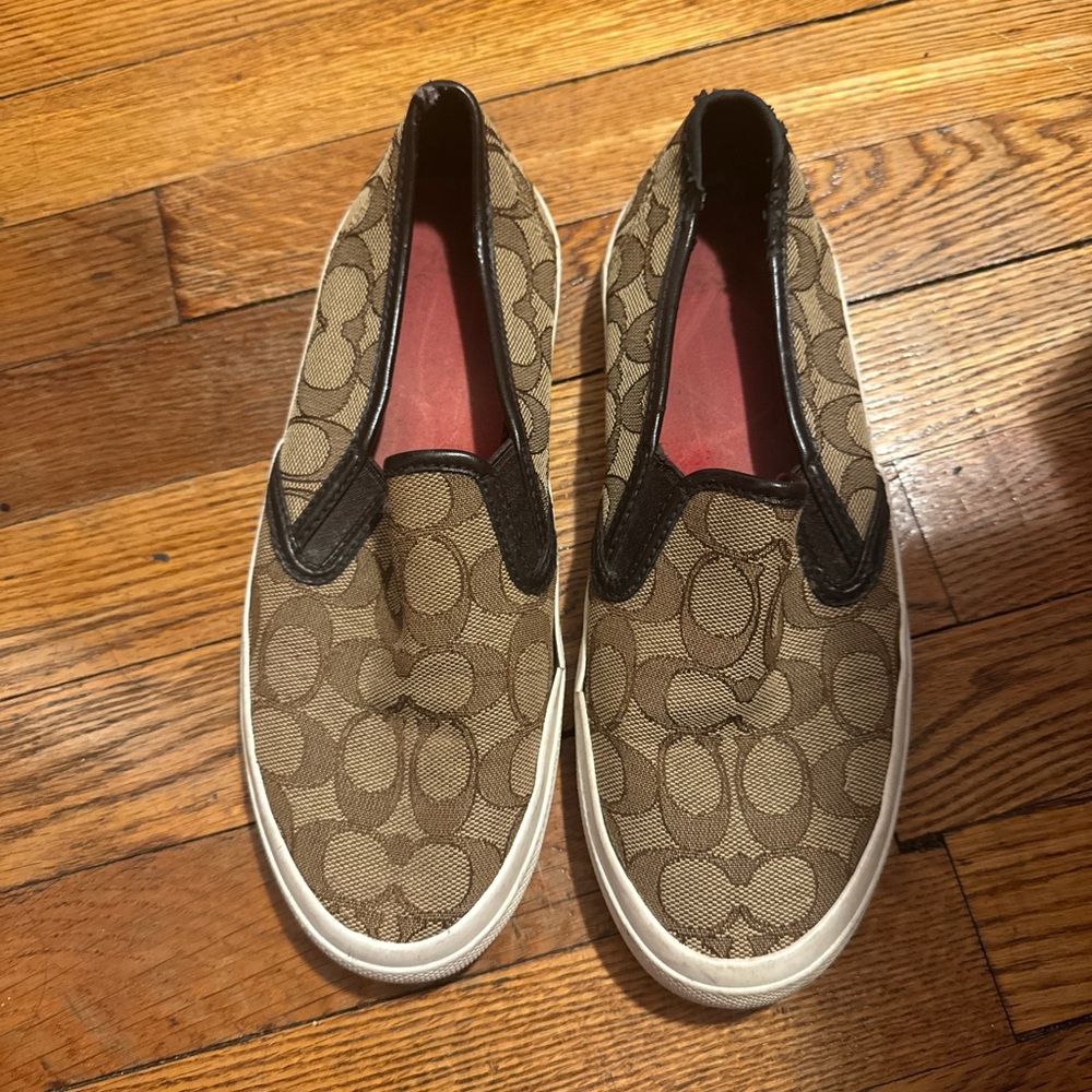 Coach Brown Slip-On Shoes